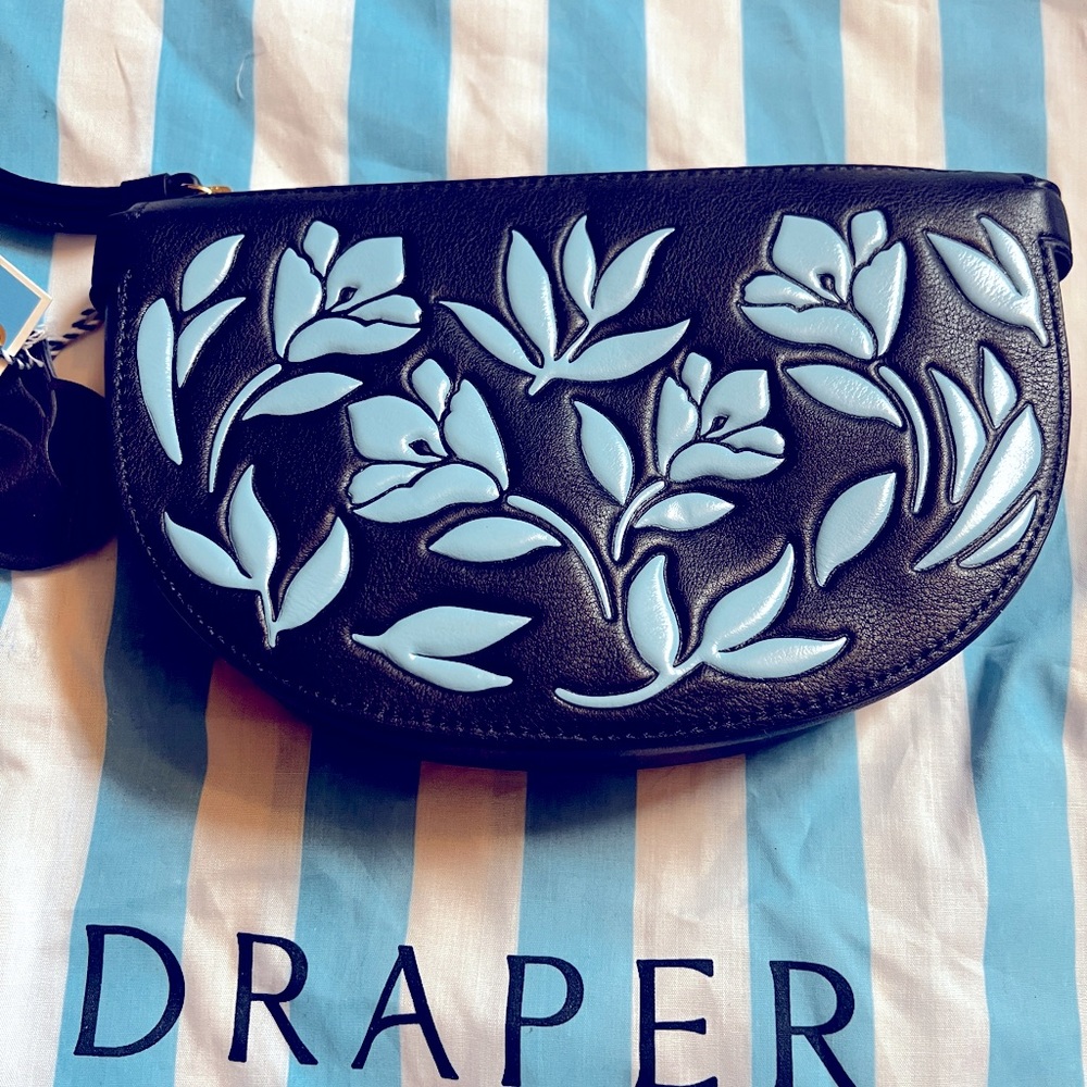 Draper James Floral Half Moon Wristlet
